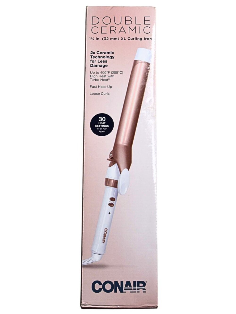 CONAIR | Double Ceramic Curling Iron 1 1/4 Inch ( 32 mm ) XL Barrel